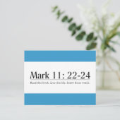 Carte Postale Lire la Bible Mark 11:22-24 (Debout devant)