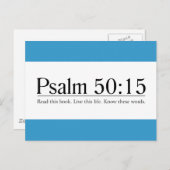 Carte Postale Lire la Bible Psaume 50:15 (Devant / Derrière)