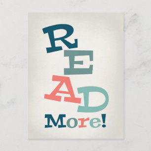 Carte Postale Lire la suite - Lecture colorée rétro