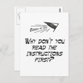 Carte Postale Lire les instructions (Devant / Derrière)