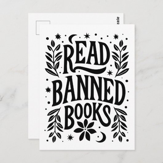 Carte Postale Lire les livres interdits (Devant / Derrière)