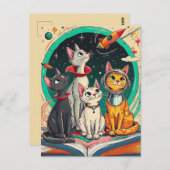 Carte Postale Lire ouvre une passerelle vers les aventures de ch (Devant / Derrière)