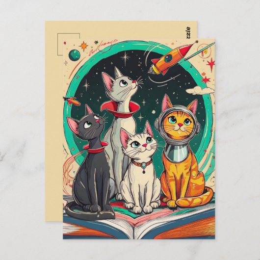 Carte Postale Lire ouvre une passerelle vers les aventures de ch (Devant / Derrière)