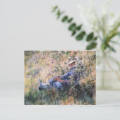 Carte Postale Lire sous la Hawthorne en fleurs Bush (Debout devant)