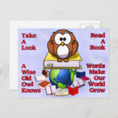 Carte Postale Lire un livre (Devant / Derrière)