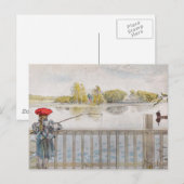 Carte Postale Lisbeth a Little Girl Fishing par Carl Larsson (Devant / Derrière)