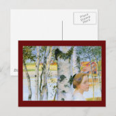 Carte Postale Lisbeth aux bouleaux (Devant / Derrière)