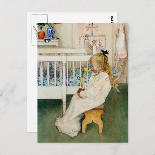 Carte Postale Lisbeth avec Tulipe jaune (Devant / Derrière)