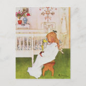 Carte Postale Lisbeth avec une tulipe jaune (Devant)