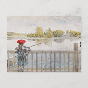 Carte Postale Lisbeth Fishing par Carl Larsson