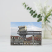 Carte Postale Lisbonne. Ascenseur père Noël Justa. (Debout devant)