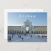 Carte Postale Lisbonne. Carré du commerce. (Devant / Derrière)