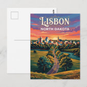 Carte Postale Lisbonne États-Unis (Devant / Derrière)