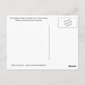 Carte Postale Lisbonne, Portugal (Dos)