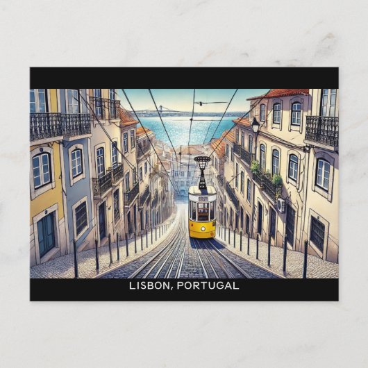 Carte Postale Lisbonne Portugal Bica Funiculaire (Devant)