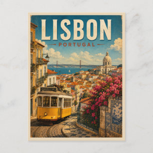 Carte Postale Lisbonne Portugal Voyage Rétro