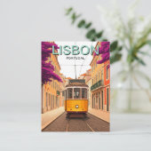 Carte postale Lisbonne Portugal Yellow Tram (Debout devant)