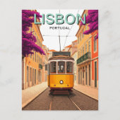 Carte postale Lisbonne Portugal Yellow Tram (Devant)