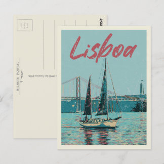 Carte Postale Lisbonne Tage fleuve et pont Portugal