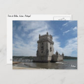 Carte postale Lisbonne-Torre de Belem (Devant / Derrière)
