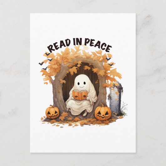 Carte Postale Lisez Peace Boo Ghost (Devant)