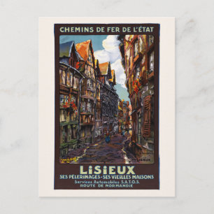 Carte Postale Lisieux France Poster vintage 1930