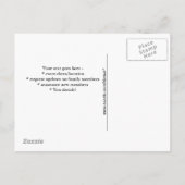 Carte postale - Liste de l'arbre généalogique (Dos)