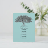 Carte postale - Liste de l'arbre généalogique (Debout devant)