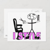 Carte Postale Liste des cheveux (Devant / Derrière)