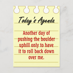 Carte Postale Liste des tâches