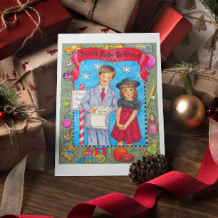 Carte Postale Liste pour Père Noël Be Good Inspiration Postcard