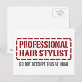 Carte Postale Liste professionnelle des cheveux (Devant / Derrière)