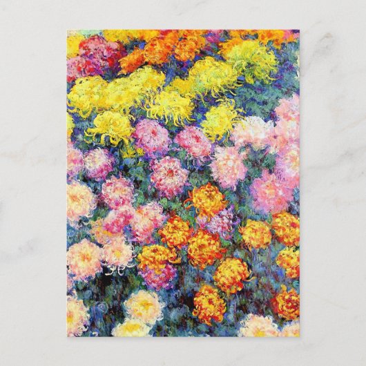 Carte Postale Lit de Chrysanthemums par Monet (Devant)