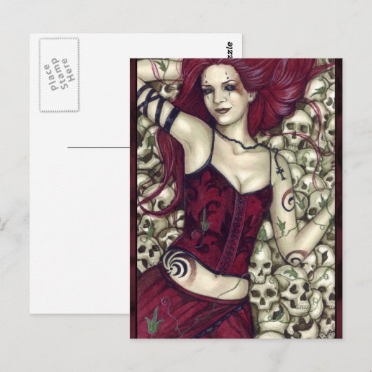 Carte postale Lit de crâne (Devant / Derrière)