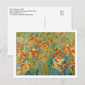 Carte Postale Lit de fleurs de Maurice Prendergast (Devant / Derrière)