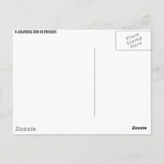 Carte Postale Lit Pansy (Dos)