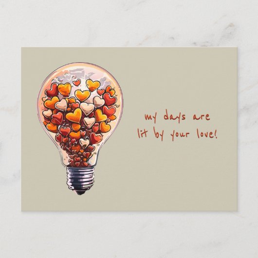 Carte Postale Lit par amour (Devant)