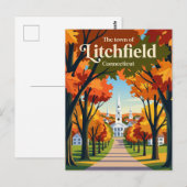 Carte Postale Litchfield Connecticut (Devant / Derrière)