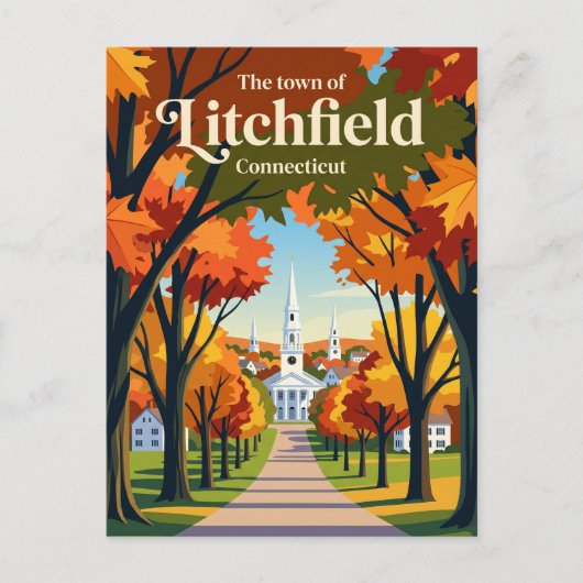 Carte Postale Litchfield Connecticut (Devant)