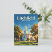 Carte Postale Litchfield Historic District Connecticut (Debout devant)