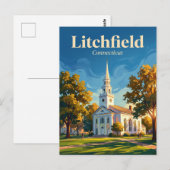Carte Postale Litchfield Historic District Connecticut (Devant / Derrière)