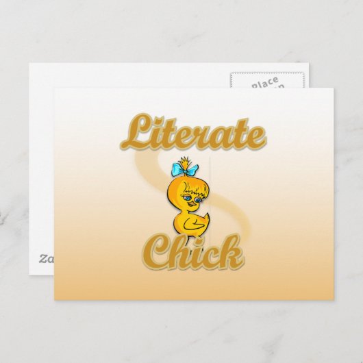 Carte Postale Literate Chick (Devant / Derrière)
