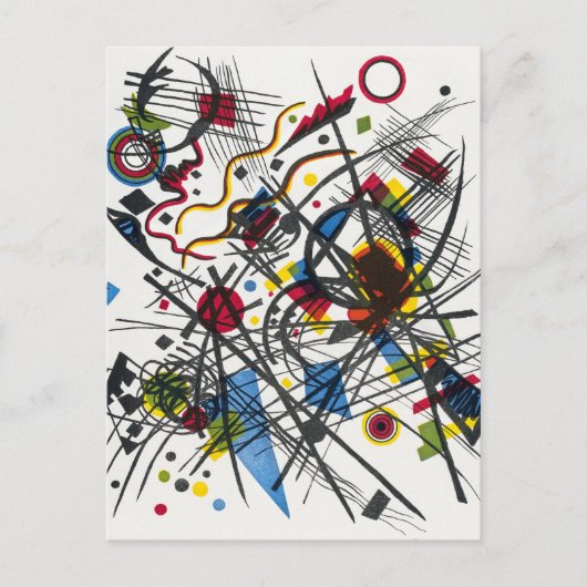 Carte Postale Lithographie de Vierte Bauhausmappe par Kandinsky (Devant)