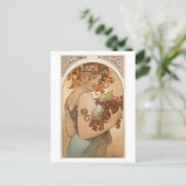 Carte Postale Lithographie des fruits Alphonse Mucha (Debout devant)