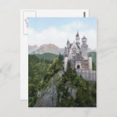 Carte Postale Lithographie du château de Neuschwanstein (Devant / Derrière)