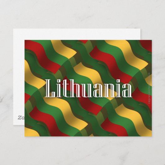 Carte Postale Lithuania Waving (Devant / Derrière)