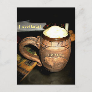 Carte Postale Lithuanian I Sveikata (Cheers) Postcard