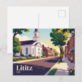 Carte Postale Lititz Pennsylvanie (Devant / Derrière)