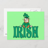 Carte Postale Litle Irish Leprechaun (Devant / Derrière)