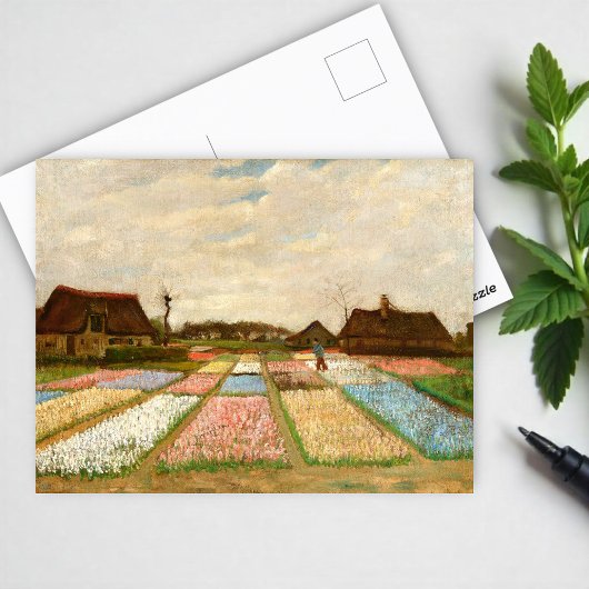 Carte Postale Lits à fleurs en Hollande par Vincent Van Gogh